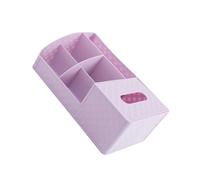 Baluue Caja Organizadora Multifuncional de Plástico para Escritorio Porta Pañuelos y Estuche para Guardar Cosméticos Color Morado Adecuado para Hogar y Oficina Almacenamiento