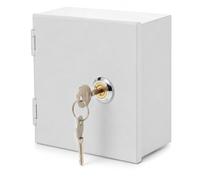 Baluue Caja para Enchufe con Cerradura de Acero Inoxidable Antirrobo, Caja Eléctrica Exterior Estanca para Coche Eléctrico y Carga, Protector de Interruptor para Pared y Jardín
