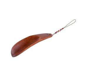 Baluue Calzador Portátil de Madera Marrón para Aliviar el Dolor de Espalda, Mini Extractor de Zapatos para Uso en Casa Aire Libre