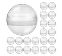 Baluue Cápsulas Transparentes Redondas de Plástico 50Mm para Máquinas Expendedoras Pack de 60 Unidades Cápsulas Vacías para Juguetes Cuentas y Almacenamiento en Máquinas de Gominolas