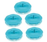 Baluue Cepillo Cabello y Peine De Masaje Redondo, Set De 5 Piezas, Plástico Pp y Tpr, Tamaño Compacto, Para Ducha y Baño, Masajeador Del Cuero Cabelludo, Uso Doméstico