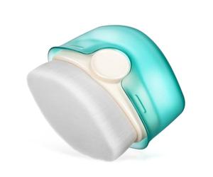 Baluue Cepillo Facial Plano para Base de Maquillaje con Protectora Aplicador Compacto y Portátil para Maquillaje Líquido Precisa y Limpia