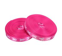 Baluue Cinta para Envolver Regalos 10Mm X 9m 2 Rollos de Poliéster Rosa para Manualidades de Concientización Cáncer de Mama Lazo Decorativo para Eventos y Recaudación de Fondos