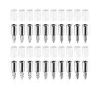 Baluue Clavijas Autorroscantes para Estantes con Manguitos de Goma Antideslizantes, 40 Unidades, Pasadores Metálicos para Armarios y Gabinetes, Soporte Resistente para Muebles