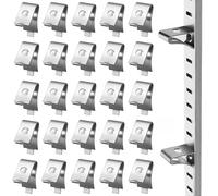 Baluue Clips de Acero Inoxidable para Estantes de Armario Soporte de Estante Resistente y Estable 50 Unidades para Estanterías de Cocina Refrigerador y Oficina Instalación sin