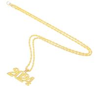 Baluue Collar Colgante de Graduación 2024 Cadena Ajustable de Aleación de Zinc Recuerdo para Temporada de Graduaciones y Favores de Graduación Joyería Temática para Evento Especial