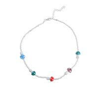 Baluue Collar Delicado con Colgante de Champiñón Colorido Cadena de Clavícula Elegante para Mujer Accesorio de Moda Único Regalo para Día Madre