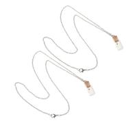 Baluue Collar Frasco de Vidrio y Semillas de Mostaza Collar Religioso Unisex 2 Unidades Joyería Inspiradora para Mujer y Hombre Recuerdo de Fe Duradera