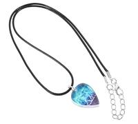 Baluue Collar Púa de Guitarra de Acrílico para Mujer y Hombre Colgante Decorativo en Forma de Corazón Cadena Ligera y Cómoda para Uso Diario y Obsequio Especial