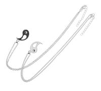Baluue Collares Colgantes para Parejas Yin Yang 1 Par de Collares a Juego Dije de Rompecabezas en Aleación Diseño Simbólico para Amistad y San Valentín Obsequio Especial para Mujer