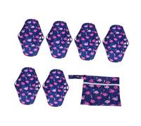 Baluue Compresas Menstruales Reutilizables Bambú con Botones y Alas Bolsa para Postparto y Menstruación Lavables y Discretas