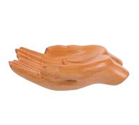 Baluue Cuenco Decorativo Tallado a Mano en Madera Resistente, Diseño Forma de Mano, Cuenco para Llaves y Bandeja para Snacks, Adecuado para Decoración de Entrada y Organización en Hogar