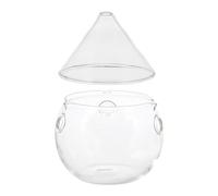 Baluue Cuenco para Servir con Hielo Seco 370 Ml, Bol Transparente de Vidrio Doble Capa, Mediano, Cuenco Decorativo para Ensaladas y Postres en Cocina y Restauración