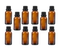 Baluue de 15 Ml de Vidrio para Aceite Esencial 10 Botellas Pequeñas Resistentes a Golpes y Desmontables, Ideales para Viaje y Uso Diario