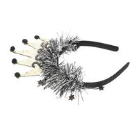 Baluue Diadema de Año Brillante Texto Hola Tocado de Estrella para Fiesta de Nochevieja Decoraciones de Fin de Año