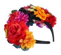 Baluue Diadema De Flores Artificiales Día De Muertos Adorno Floral Mexicano Para Mujer Para Festivales y Disfraces