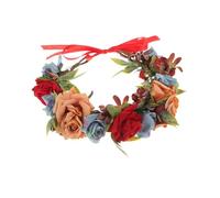 Baluue Diadema De Flores De Simulación Rosas Tocado Para Mujer Diadema De Flores Para Fiesta Boda Accesorio De Cabello Color Arcoíris Manual