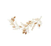 Baluue Diadema De Novia Hecha Mano Perlas y Cristales Adorno Para Cabello y Transparente Accesorios De Fiesta y Boda Para Mujeres