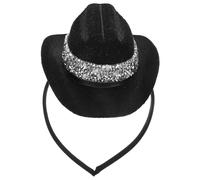 Baluue Diadema de Sombrero Mini Top Hat Negro de Poliéster Elegante y Vintage para Fiesta de Té Agarre Seguro y Cómodo para Mujeres