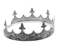Baluue Diadema Ligera y Resistente al Desgaste Metálica Clásica en Color Plata para Hombre Adecuada para Bodas y Cumpleaños Vintage