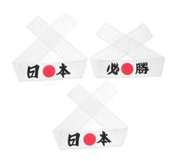 Baluue Diademas De Algodón Para Karate y Animación, 3 Piezas Bandas Elásticas Ajustables, Diseño Ninja Para Entrenamiento y Eventos Deportivos