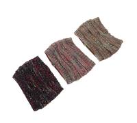 Baluue Diademas de Punto para Mujer 3 Piezas Diadema Ancha Elástica Orejeras Colores Negro Gris Claro y Gris Oscuro Accesorios Cálidos para Invierno y Festivales