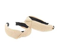 Baluue Diademas De Rafia Tejidas 2 Piezas Tamaño 5 Cm Nudo Vintage Para Mujer Niñas Adornos Elegantes Pelo Fiesta Verano Accesorios Naturales