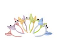 Baluue Diademas Elásticas Cuernos de Animal 5 Piezas, Accesorios Cabello en Colores Morado, Verde, Rosa, Amarillo y Azul, Diadema para Cosplay, Fiesta y Cuidado Facial para Mujer y Niña