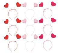 Baluue Diademas para Mujer Forma de Corazón 9 Piezas Lentejuelas Rojas Rosas y Fucsias Accesorios Cabello de San Valentín Ideales para Fiestas Bodas y Disfraces Románticos