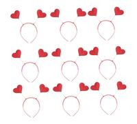 Baluue Diademas Pelo Forma de Corazón Rojo 9 Piezas para Día de San Valentín Accesorios Decorativos Livianos y Delicados para Niñas y Fiestas Románticas