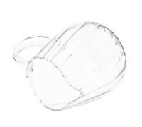 Baluue Dispensador de Té de Vidrio Transparente Diseño a Rayas Taza de Leche Multifuncional de 300 Ml Adecuado para Oficina y Hogar Distribuidor Práctico para Jugo y Bebidas Calientes