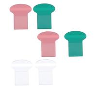 Baluue Elevador de Asiento de Inodoro Portátil 6 Piezas Adhesivo Doble Cara Tapa Amplia y Resistente Colores Vino Tinto Verde y Transparente Accesorio Práctico para Baño el Hogar