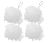 Baluue Esponjas De Ducha Grandes Cuerpo 4 Piezas Suave Esponja De Lufa Natural Blanca Generación Rápida De Espuma Limpieza Corporal y Espalda Cuidado Personal Para Mujeres y Hombres