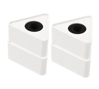 Baluue Estación Ajuste Seguro y Fácil de Transportar para Micrófono de Entrevistas Abs Blanco de Bandera Triangular 4 Piezas para Entornos de Entrevista