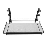 Baluue Estantería Metálica Grande con Abrazadera Ajustable para Debajo del Escritorio Bandeja Organizadora Negra para Gestión de Cables y Almacenamiento de Oficina