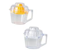 Baluue Exprimidor Manual de Frutas Pequeño Portátil Herramienta de Cocina de Plástico para Jugos Frescos Extractor Manual para Limón Naranja y Pomelo Práctico y Fácil de Usar Color