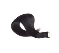 Baluue Extensiones De Cabello Humano Virgen Adhesivas Para Mujeres Color Negro Aumenta Longitud y Volumen Sin Daño Para Cabello Natural