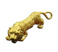 Baluue Figura de Tigre de Cobre Macizo Adorno de Mesa Decorativo Hogar y Oficina Estatua del Año del Tigre Pieza Artesanal Detallada y Ligera Decoración Elegante