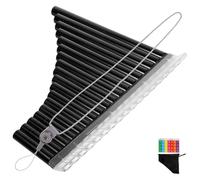 Baluue Flauta de Pan Profesional Llave C Abs Resina Duradera para Principiantes y Performance Musical Diseño Pulido y Resistente Instrumento Educativo de Tubos Negro