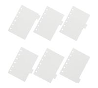 Baluue Fundas de Acrílico Transparente para Carpetas de Hojas Sueltas A7 6 Piezas Recambio Desmontable Organizador DIY para Cuadernos Reutilizables y Planificadores de Viaje