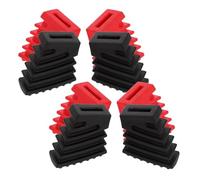 Baluue Fundas para Patas de Soporte de Batería de Plástico Resistentes 36X45 MM Juego de 4 Piezas 2 Rojas y 2 Negras Antideslizantes para Accesorios de Batería y Protección Ensayos y