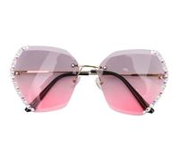Baluue Gafas de Sol sin Montura para Mujer Cristales Brillantes, Diseño Creativo, Protección Uv, Tamaño Pequeño y Ligera para Fiestas y Uso Diario, Accesorio de Moda Original