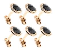 Baluue Gemelos Redondos de Metal para Camisa de Esmoquin 3 Pares 6 Unidades Color Azul Accesorios Formales para Hombre Bodas Negocios y Eventos Obsequios