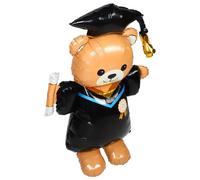 Baluue Globo Gigante de Oso 3D para Graduación Decoraciones de Fiesta Birrete Tamaño 155X95 CM Globo Inflable de Colores para Fondo de Fotos Interiores y Exteriores