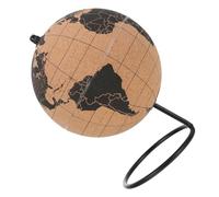 Baluue Globo Terráqueo de Corcho Nórdico para Oficina con Soporte Estable Decoración de Escritorio Práctica y Ecológica para Aprendizaje y Oficina Moderna