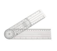 Baluue Goniómetro Médico de Plástico Transparente Regla Angular Rotatoria de PVC para Medición Articular de Codo Rodilla y Dedos Instrumento Ortopédico para Fisioterapia
