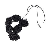 Baluue Guirnalda De Flores Rosa Para Bodas y Fiestas Diadema Floral Elegante Con Diseño De Rosa Oscura Accesorio Para Eventos y Sesiones De Fotos Color Negro