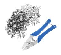 Baluue Hebilla de Fijación de Alambre Alicates para Cercas de Presión, Hierro Plata, para Montaje y Reparación de Jaulas de Gato y Pájaro, Segura