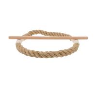 Baluue Hebilla para Cortina de Yute Amarilla Soporte de Madera 30 Cm, Correa Redonda de Fijación Práctica para Hogar y Oficina, Accesorio Decorativo para Ventana, Uso Interior, Set Único