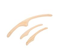Baluue Herramienta de Masaje Guasha de Madera 3 Piezas para Esculpir Cuerpo y Rostro, Relajación y Moldeado Corporal, Uso Completo y Viaje